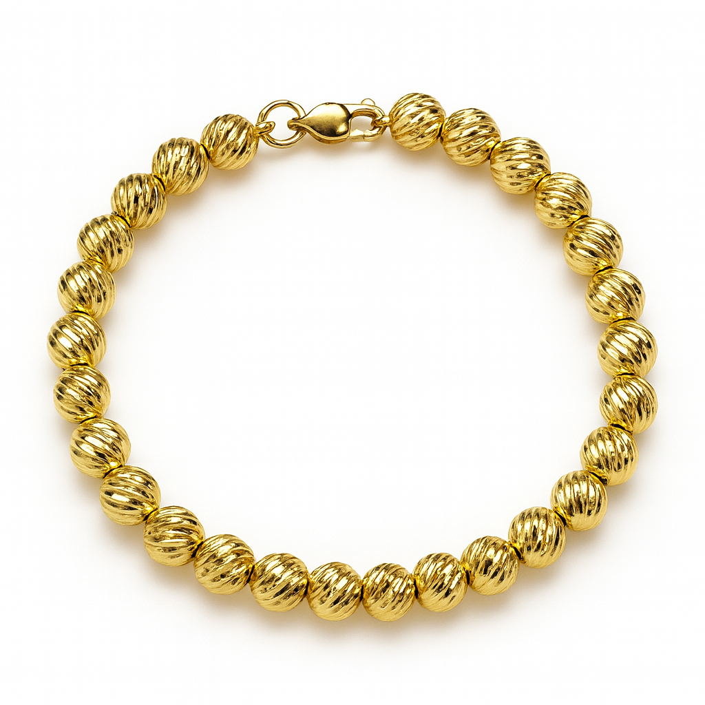 manilla de balines de oro 18k